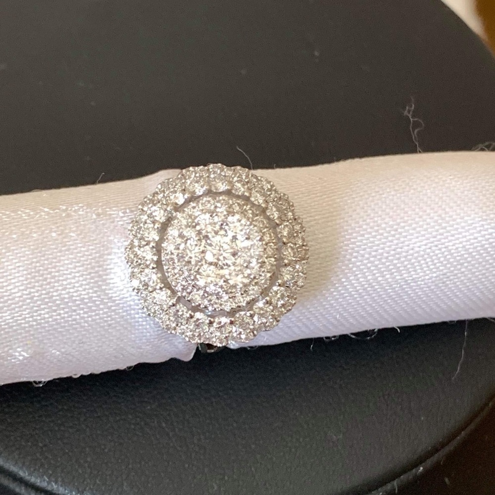 18 KT WHITE GOLD DIAMOND RING 1 CARAT SZ 6